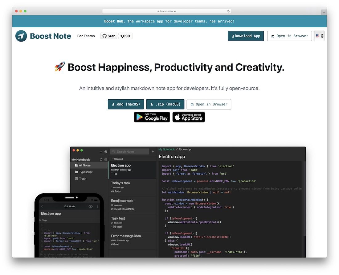 boostnote online notes tool app