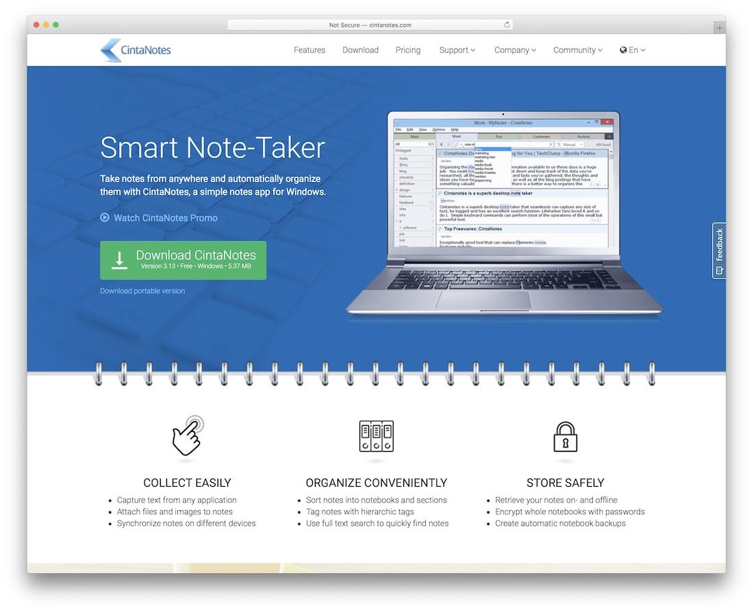 cintanotes take notes online tool