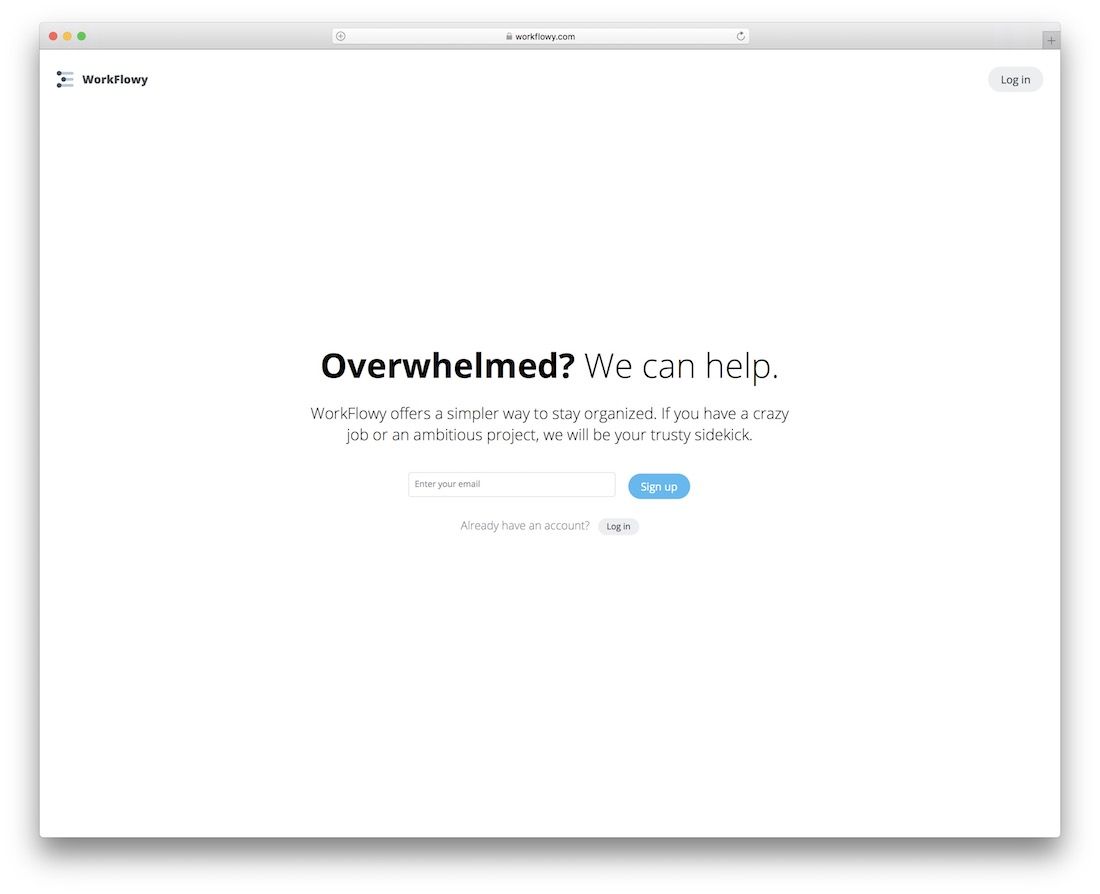 workflowy online notes taking tool