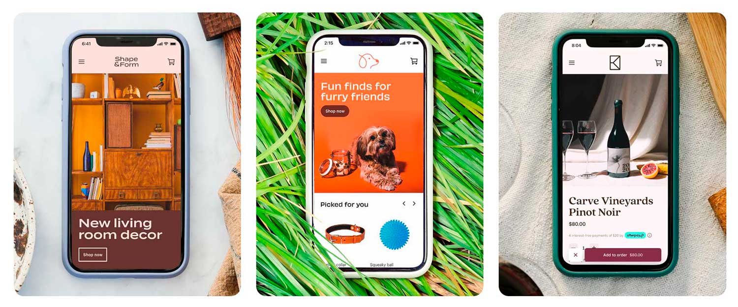 Мобильные магазины, созданные с помощью Square Онлайн